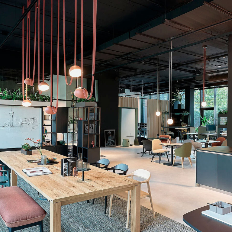 Array, Plusminus and Bigger illuminate and define a flexible showroom for new ways of working